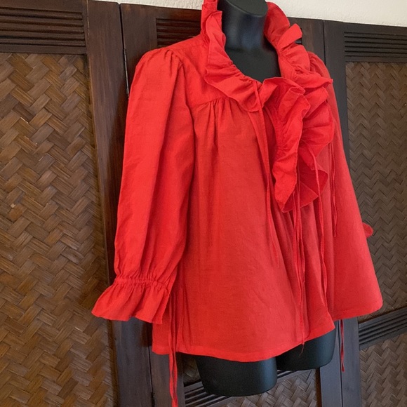 STAR OF INDIA - Vintage Red Pirate Shirt Small - Picture 3 of 12